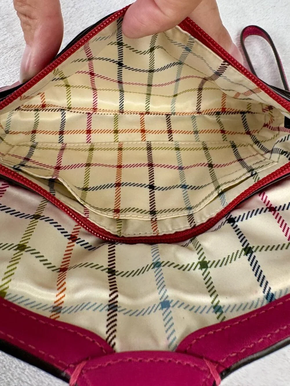 Coach Bleeker Large Flap Wristlet in Red Premium Glovetanned Leather